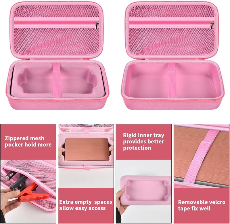 casmilee Case for Halo Bolt 58830/57720/ Air 58830/ ACDC Max 55500 mWh/ Air + Portable Emergency Power Kit, Storage Holder for Air Nozzles, Extra Accessory, Car Jump Starter, and Charger- Pink (Box Only) - Image 4